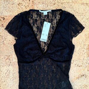 Urban Outfitters, Kimchi Blue Madison Semi-Sheer Lace Blouse